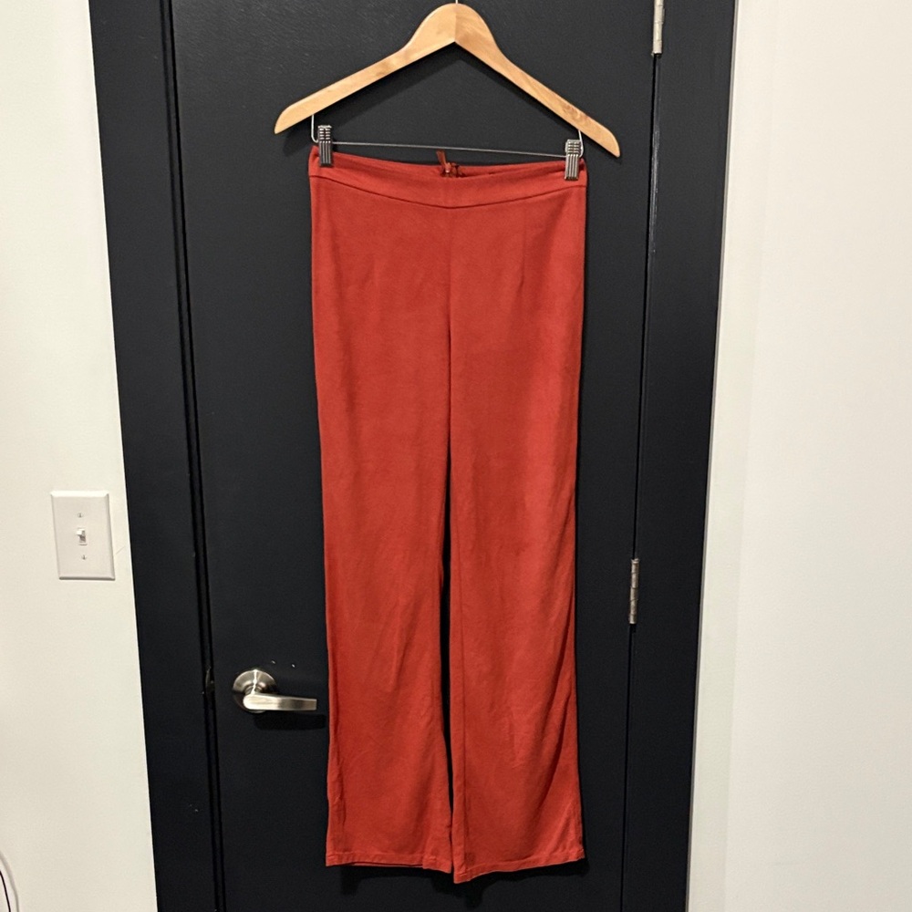Miss Avenue Rust Wide Leg Pants